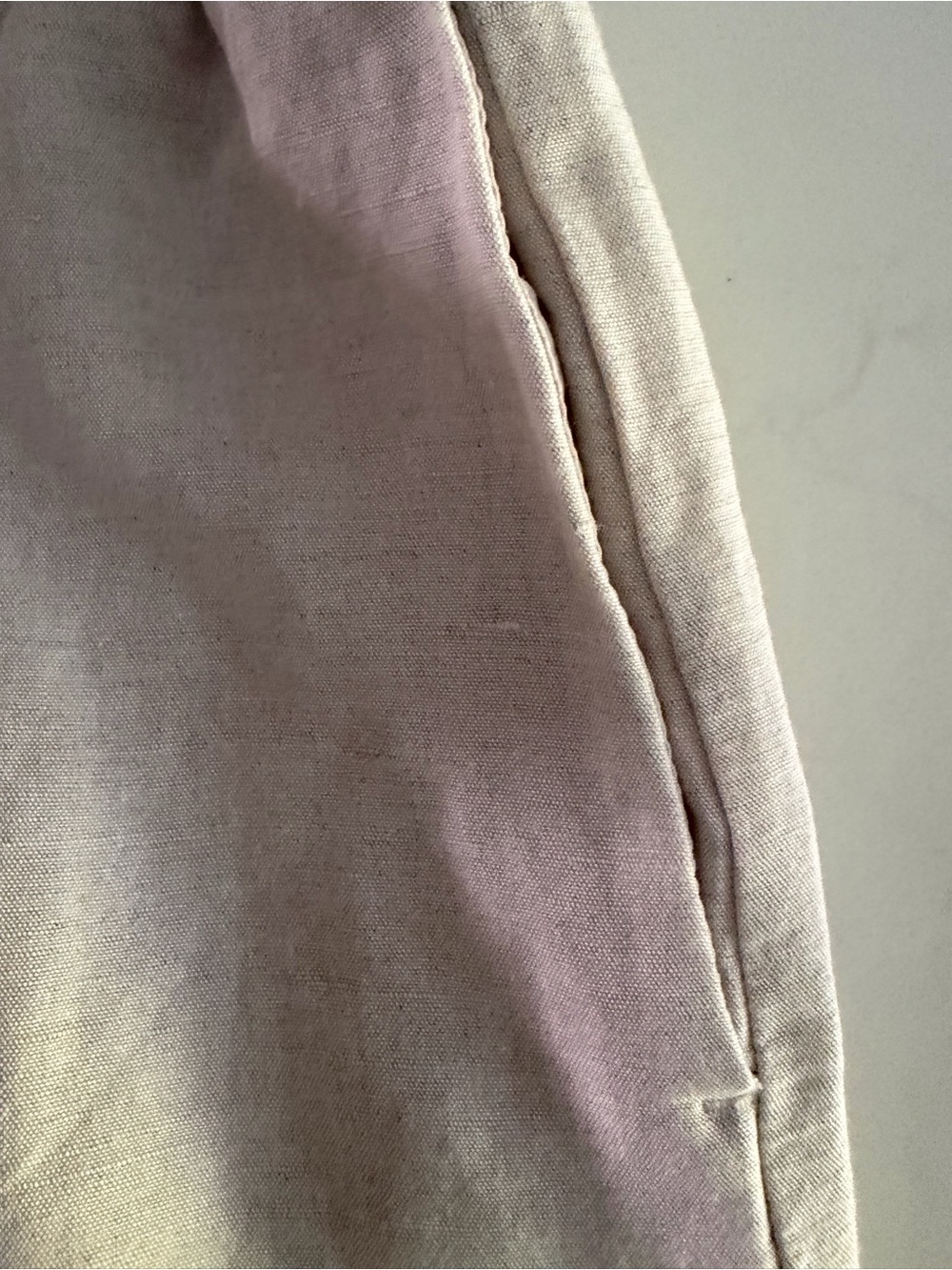 H&M Light Beige Wide-Leg Linen-Blend Melange Pants XS - Picture 4 of 6